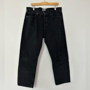 AGOLDE black relaxed fit high waist jeans